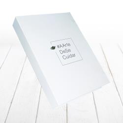 Caixa tipo livro Kit Influencers #AarteDeSeCuidar Dove/ Masp Personalizada