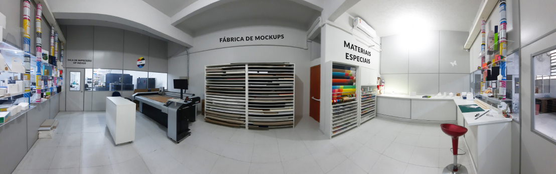 Fábrica e confecção de mokups